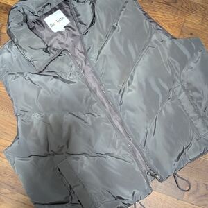 LIV & LOTTIE Dark Grey PUFFER VEST Sz Lg